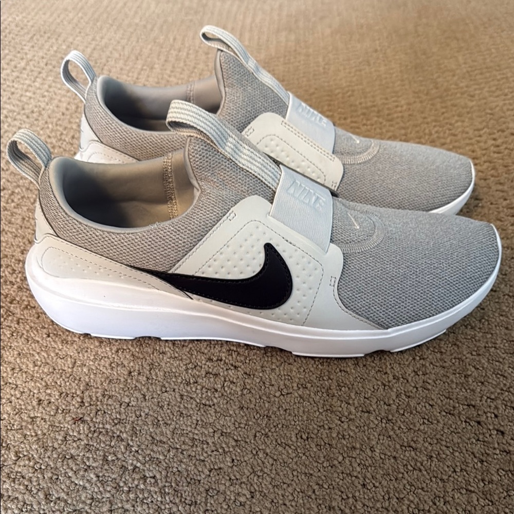 Nike Gray and Black Slip-On Sneakers